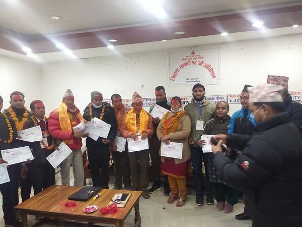 नेपाल रेडक्रश सोसाईटी रुकुम शाखामा पुनः गौतम सभापति